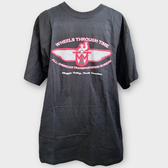 Wheels through Time T-shirt Maggie Vally NC Transportation Museum Like New Large - Picture 1 of 6